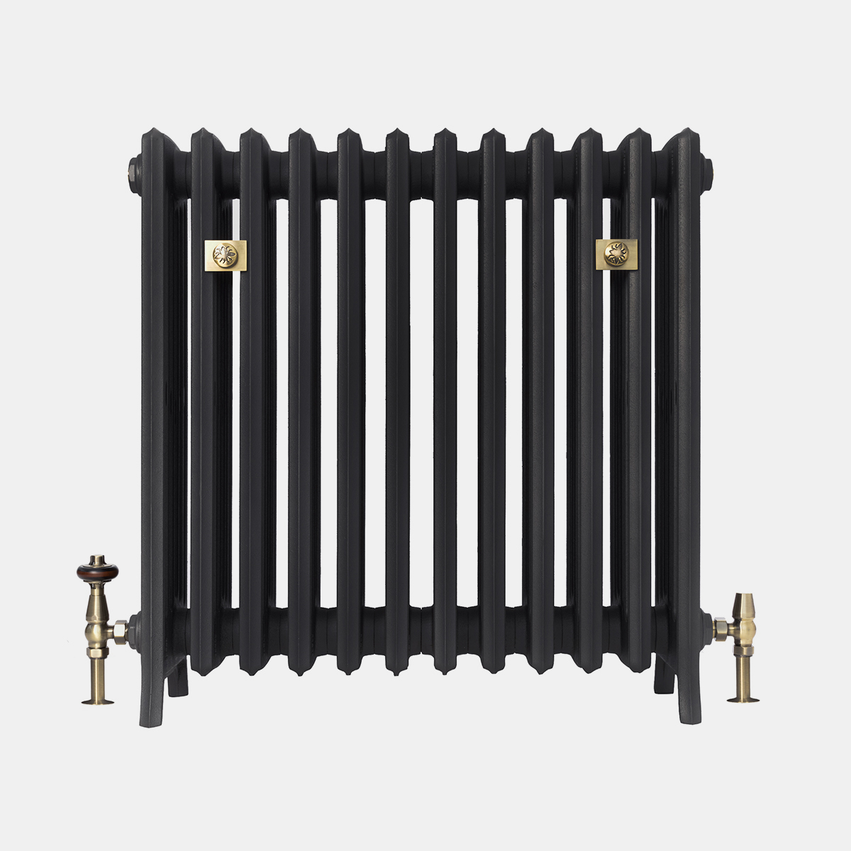 Grace 6 column 760mm Castrads radiator in matt black finish